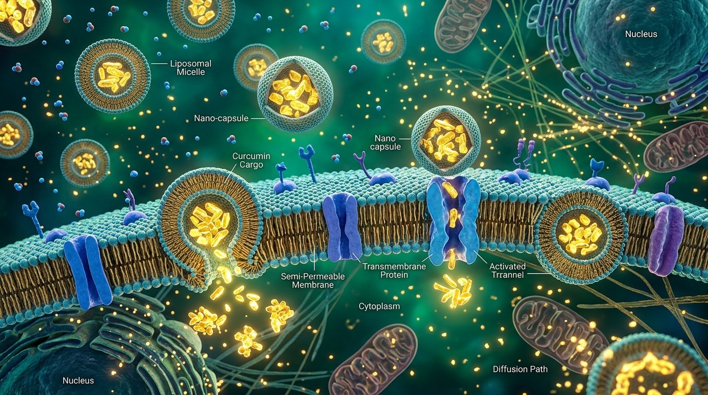 Scientific visualization of micellar and nano-encapsulated curcumin delivery